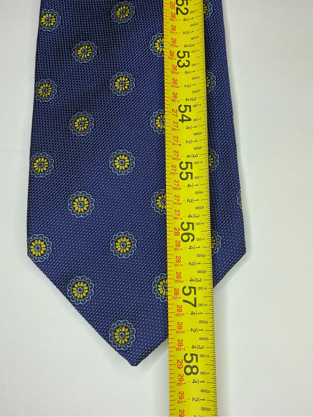 Brooks Brothers Makers Merchants Silk Tie Purple Yellow Geometric Medallion 3.5”